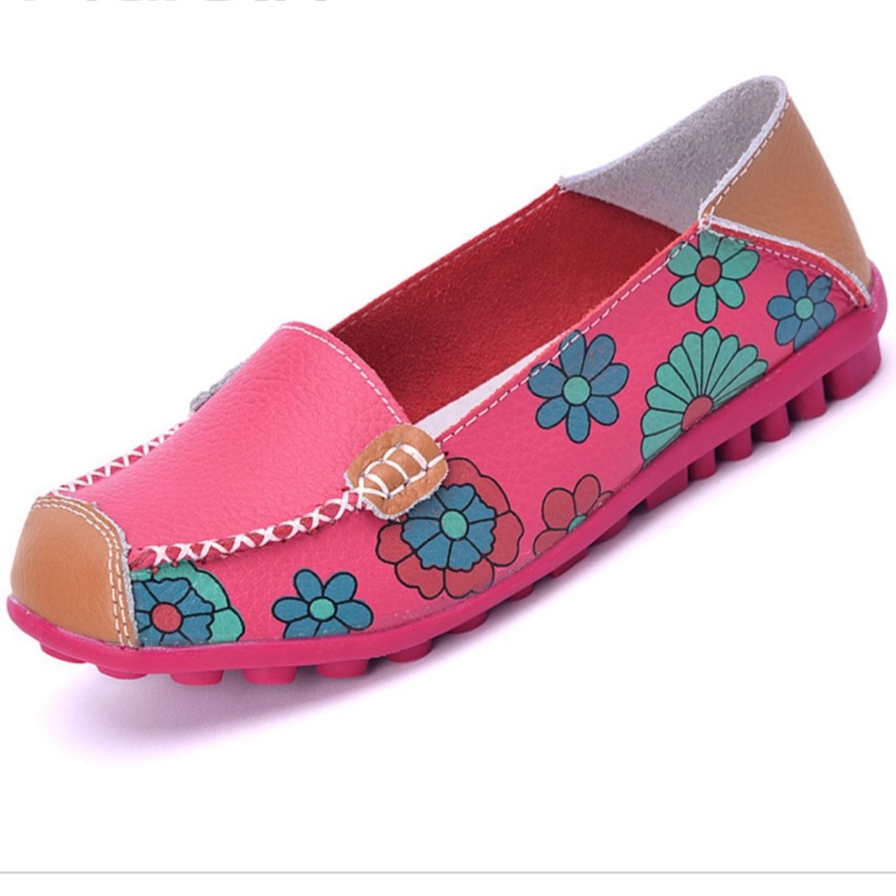 Colorful Boho Moccasins Sz 8